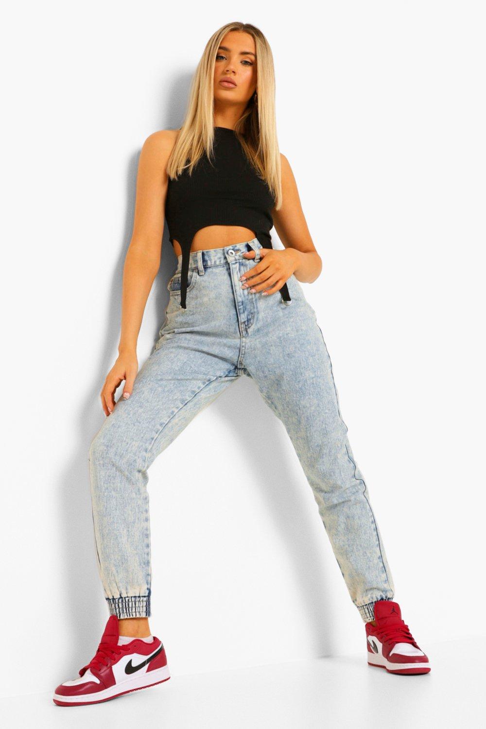 New look acid wash best sale denim jogger